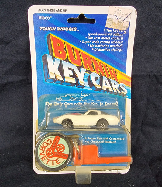 1:64 Tough Wheels Burnin' Key Cars Corvette (White) - 1981