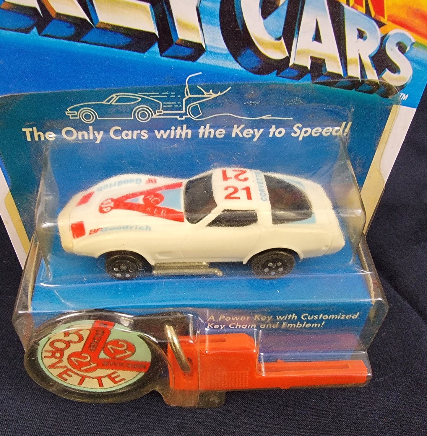 1:64 Tough Wheels Burnin' Key Cars Corvette (White) - 1981