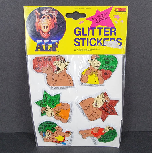 ALF Glitter Stickers (puffy stickers) - 1987