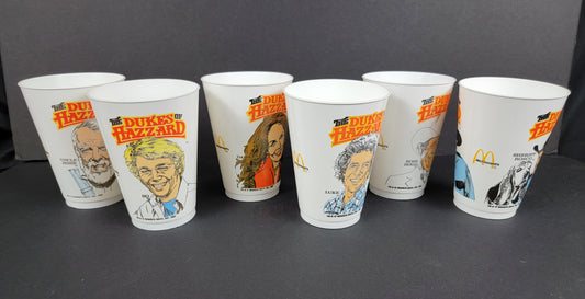 McDonald's Plastic Cups DUKES OF HAZZARD Set