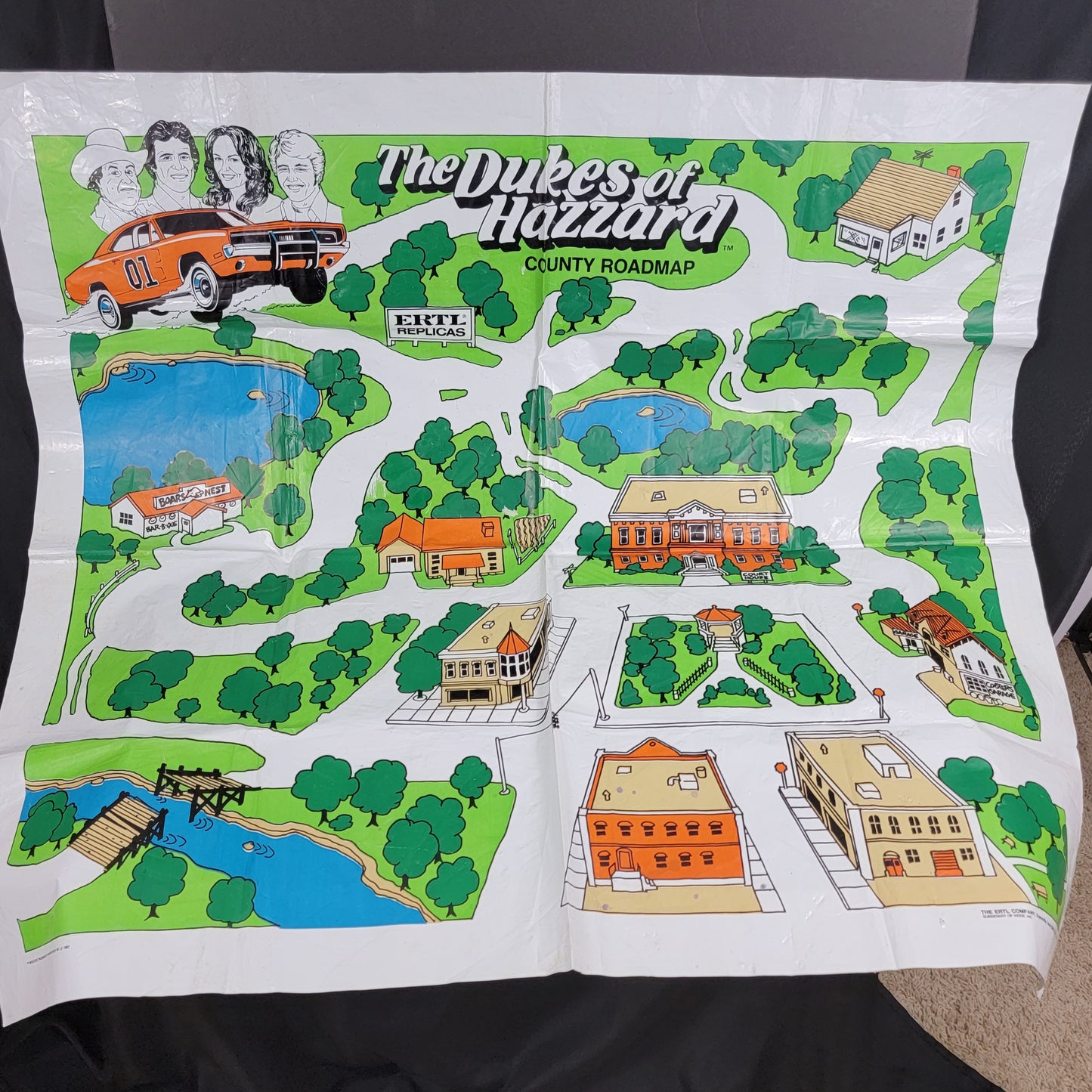 Dukes of Hazzard County Road Map - 1982