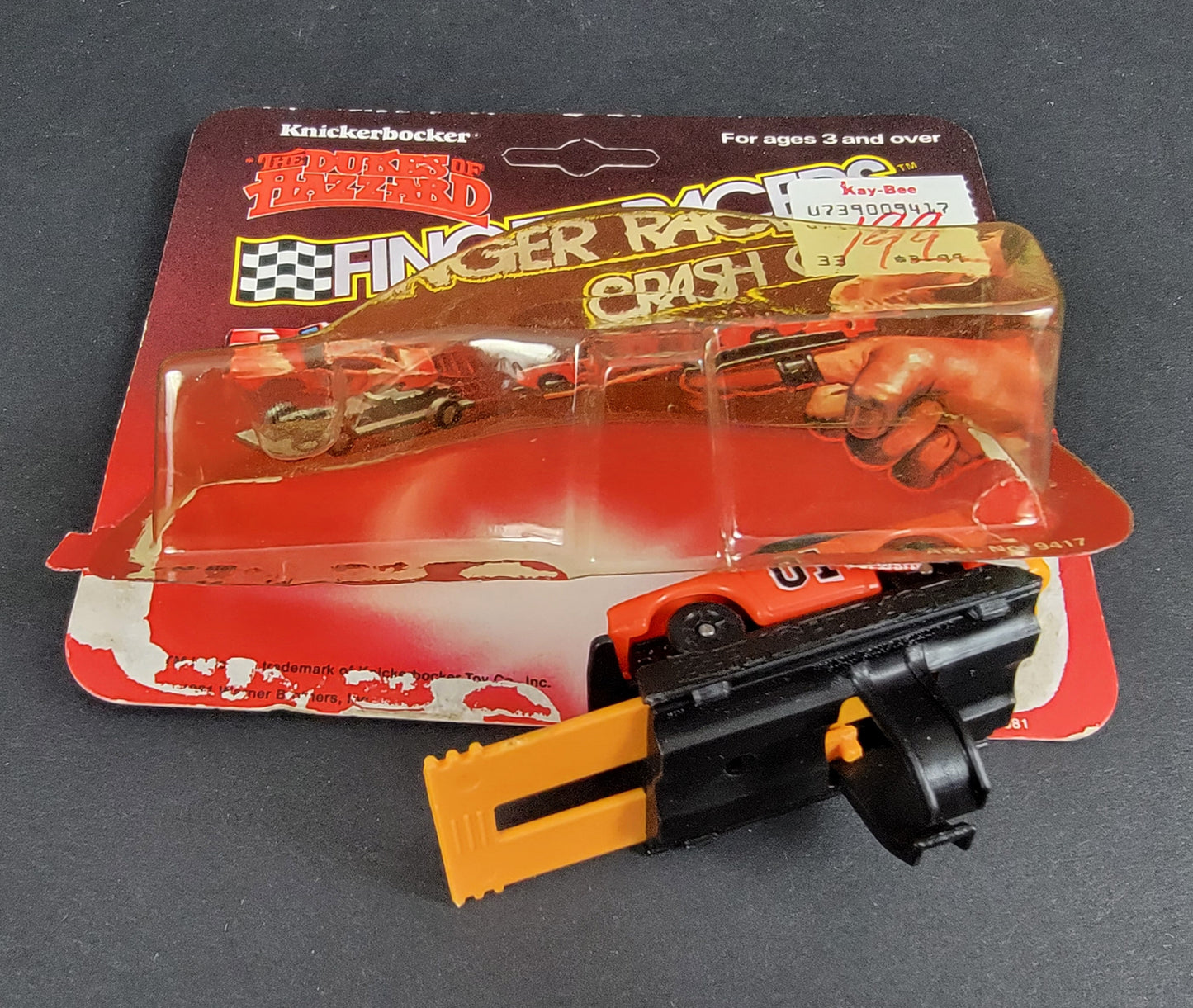 Dukes of Hazzard Finger Racer Crash Car (General Lee) - 1980