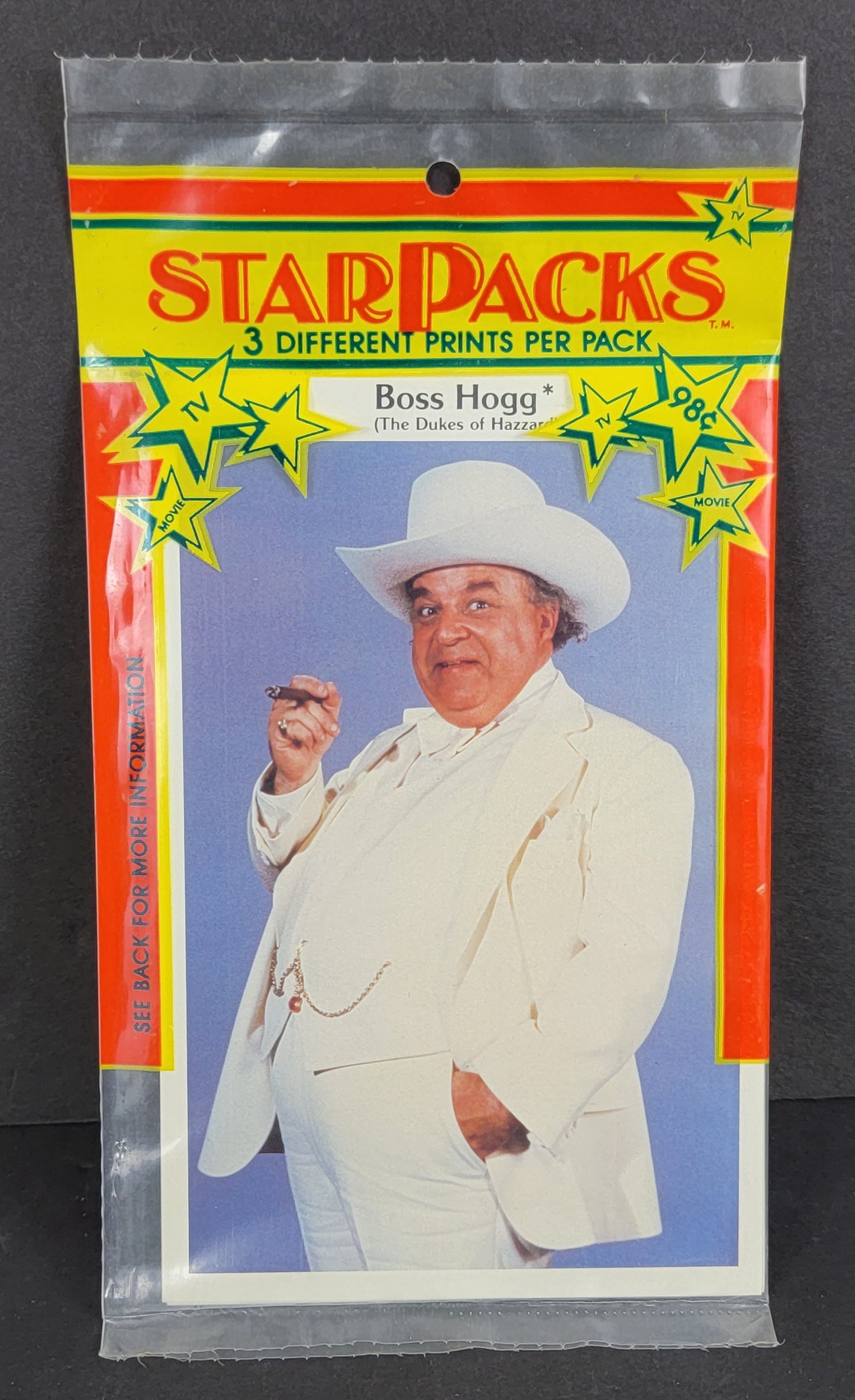 TV STAR PACKS Celebrity Mini-Prints, BOSS HOGG - 1982