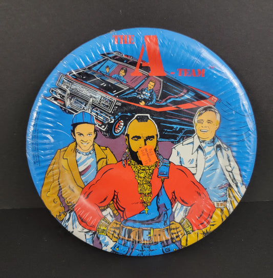 A-Team 9-Inch Party Plates With Tag - 1983