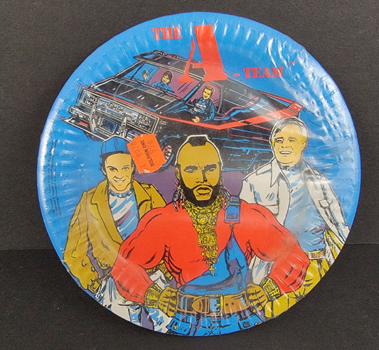 A-Team 7-Inch Party Plates With Tag - 1983