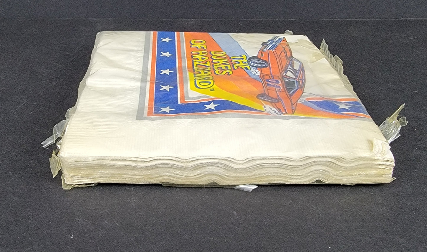 Dukes Of Hazzard 3-Ply Party Napkins With Tag - 1981