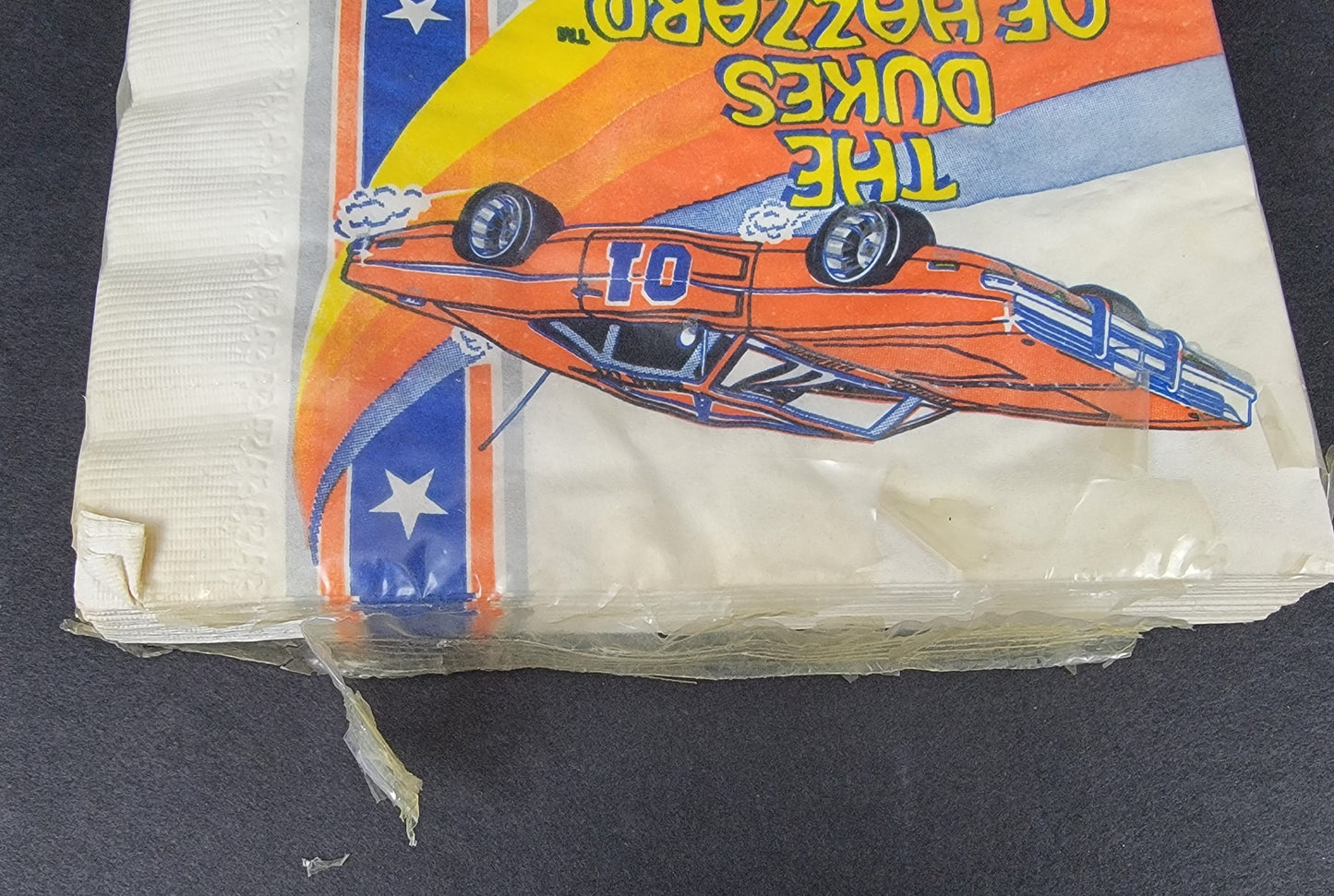 Dukes Of Hazzard 3-Ply Party Napkins With Tag - 1981