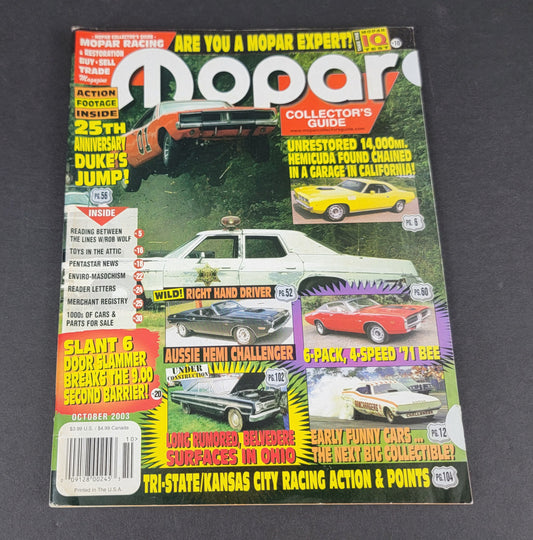 MOPAR Collector's Guide Magazine, October 2003