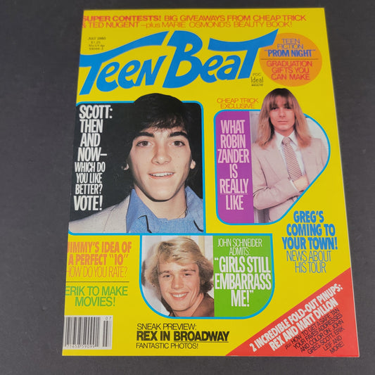 TEEN BEAT Magazine - FRONT Magazine COVER ONLY, July 1980