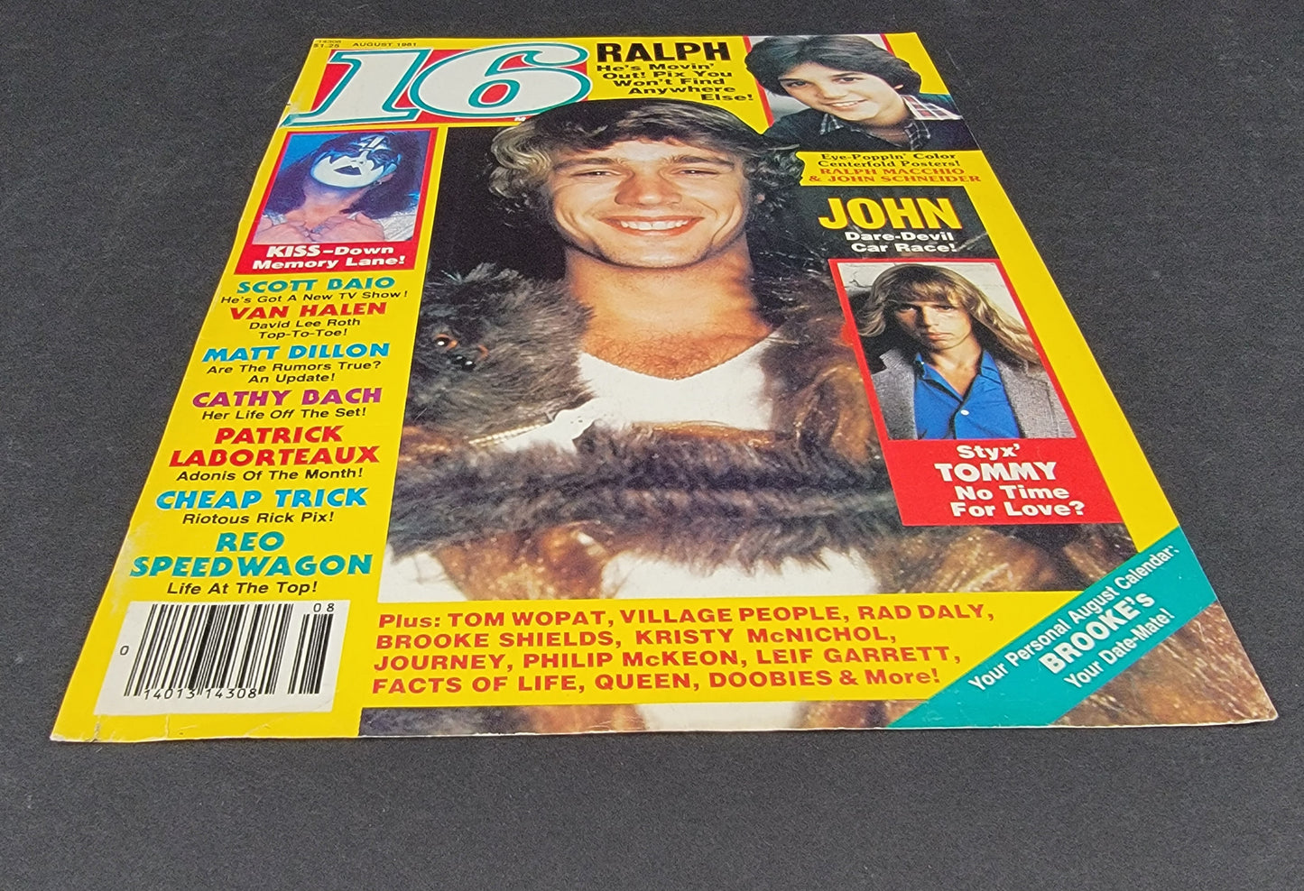 16 Magazine - FRONT Magazine COVER ONLY, August 1981