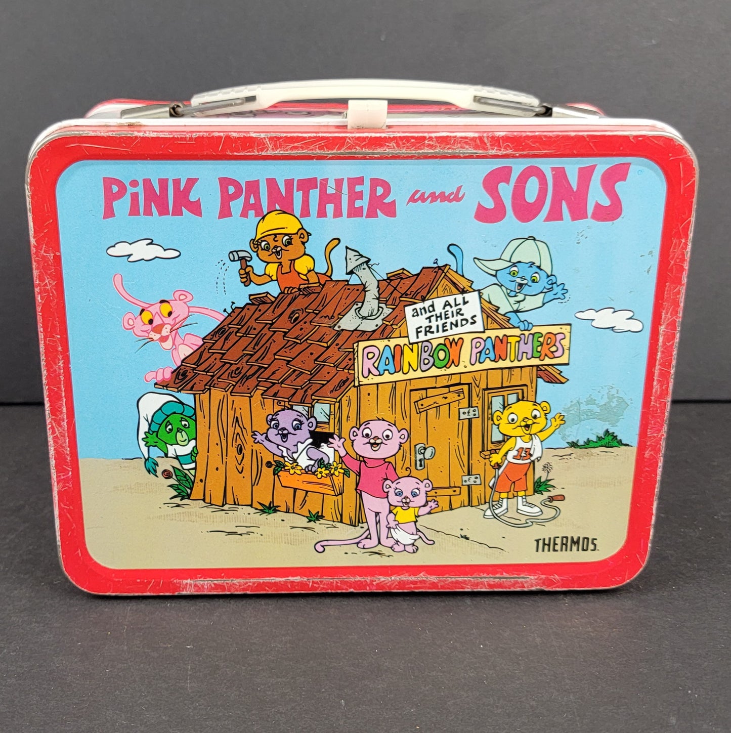 Pink Panther and Sons Metal Lunchbox & Thermos