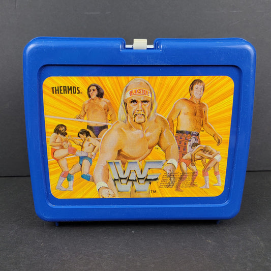 WWF (Wrestling) Plastic Lunchbox & Thermos - 1985