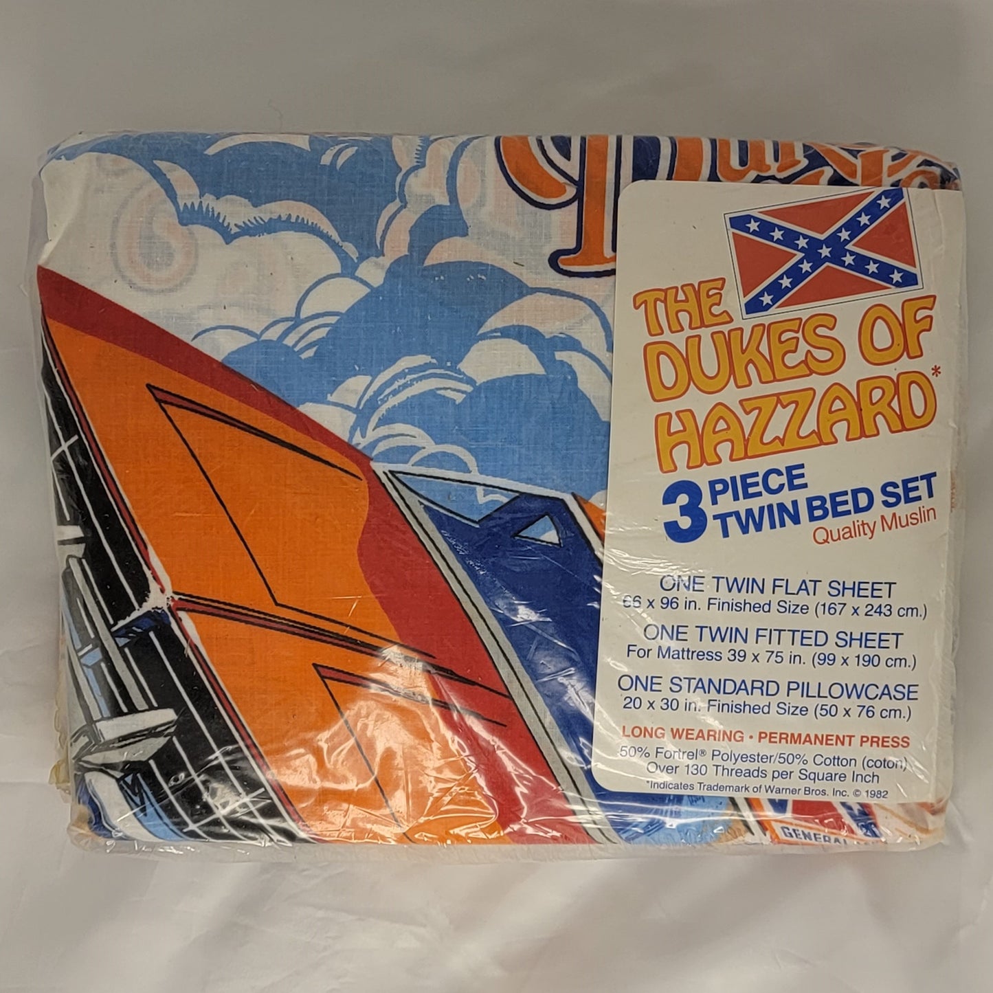 Dukes Of Hazzard 3-Piece TWIN BED SET, (SEALED) -1982