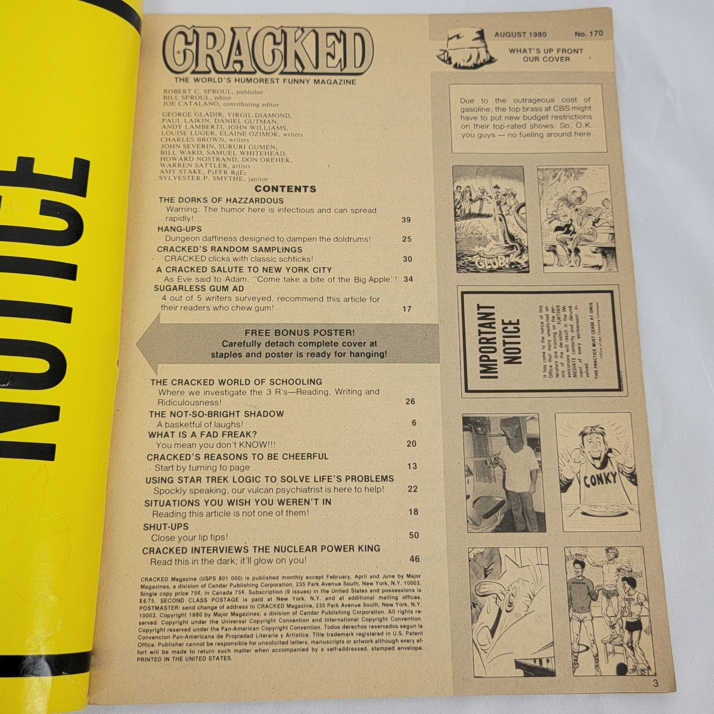 Cracked Magazine, #170 August 1980