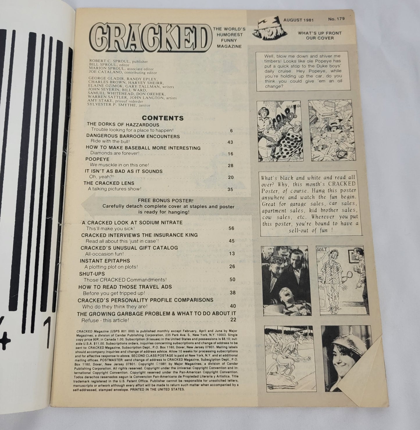 Cracked Magazine, #179 August 1981