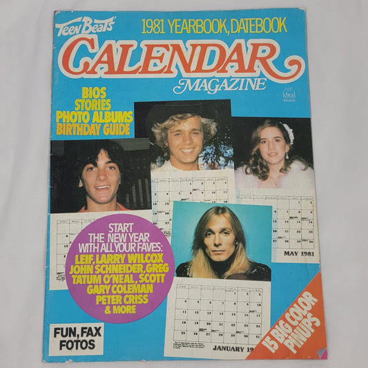 TEEN BEAT's Yearbook, Datebook, and Calender Magazine, 1981