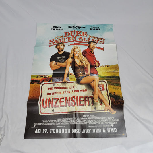 GERMAN Dukes Of Hazzard Movie Poster, announcing release on DVD