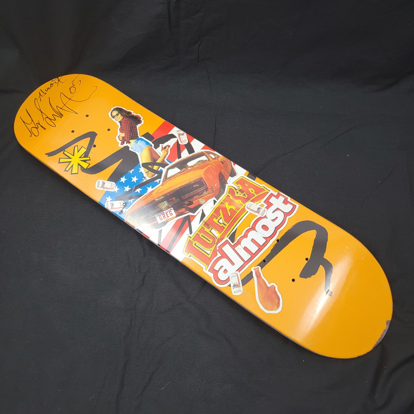 Almost Skateboard Deck, Greg Lutzka (Signed) Daisy Duke