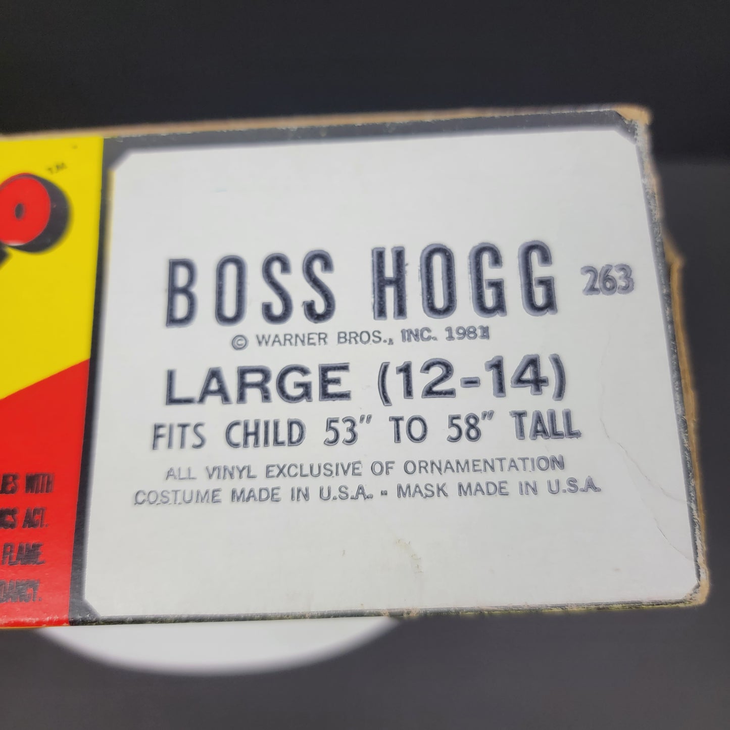 Boss Hogg Halloween Costume - 1981