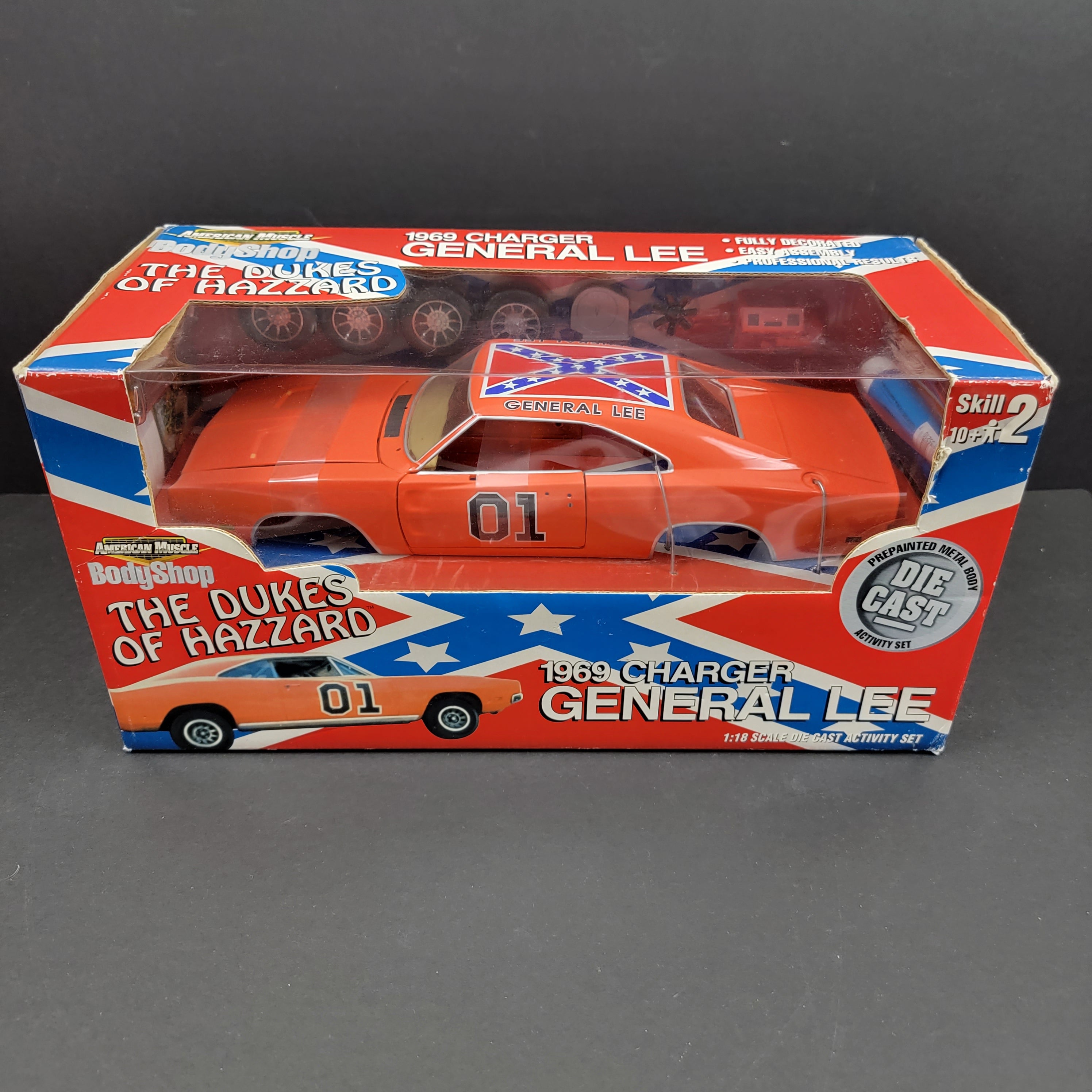 2024 2001 Ertl American Muscle Body Shop - GENERAL LEE - Dukes of Hazzard 1:18 Model