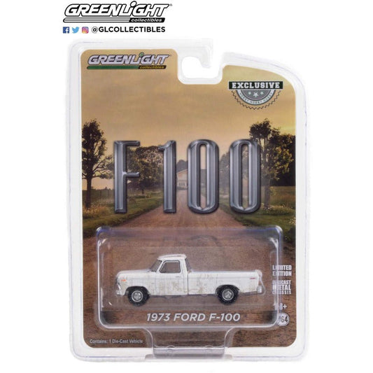 1:64 1973 Ford F-100 Pickup Truck "Uncle Jesse" (White - Weathered)